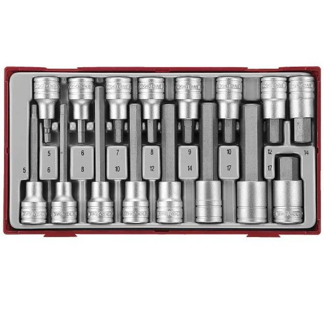 Zestaw grotów wymiennych nasadowych 1/2″ Teng Tools TTHEX16 – 16 elementów