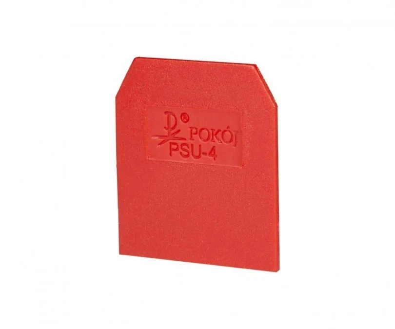Płytka skrajna do złączek ZUG‑G2,5 i ZUG‑G4 czerwony PSU‑4 A41‑0107