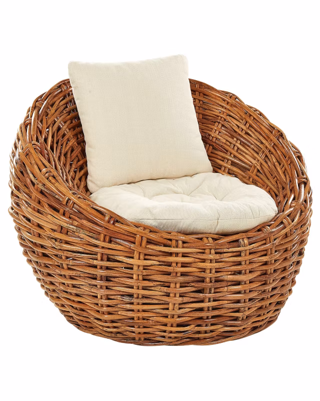 Krzesło ogrodowe Lerici Rattan Naturalny 1 kpl