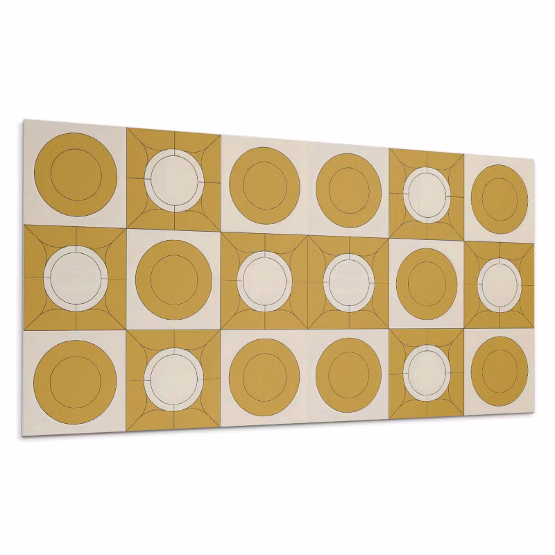 Kafelki samoprzylepne Wallfluent 60×30 cm Stylowy wzór geometryczny z okręgami 6 szt.