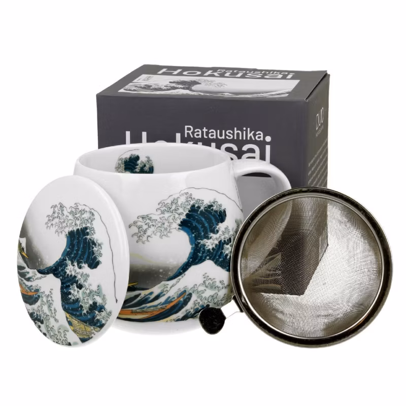Kubek Wielka Fala DUO porcelanowy z zaparzaczem 430 ml 1 szt.