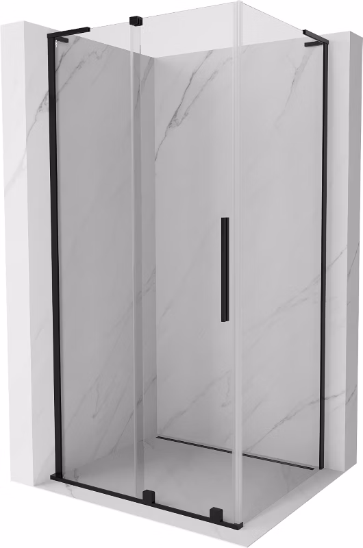 Kabina prysznicowa Mexen Velar L rozsuwana 90 x 120 cm transparent czarna 1 szt.