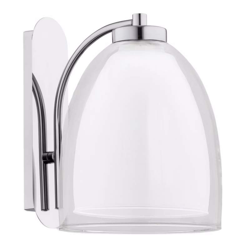 Kinkiet Alfa RONDA dekoracyjny chromowany przezroczysty 1xE27x15W wym:24x23x17cm IP20 -1 szt.