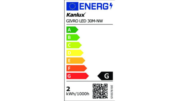Wąż świetlny GIVRO LED 30M-NW 2W/M 120lm/m 4000K IP65 rolka 30mb Odporność UV zasilanie przelotowe 38576