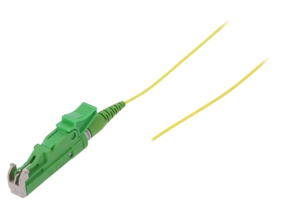Pigtail światłowodowy E2/APC 1m Światłowód: 900um żółty Gold G‑E2A‑XX‑S‑001.0‑P9‑D‑09‑Y