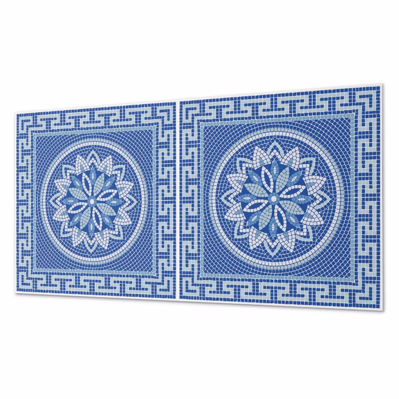 Komplet Kafelków PCV ArtPrintCave 60×30 cm Mosaic floral pattern design 6 szt.