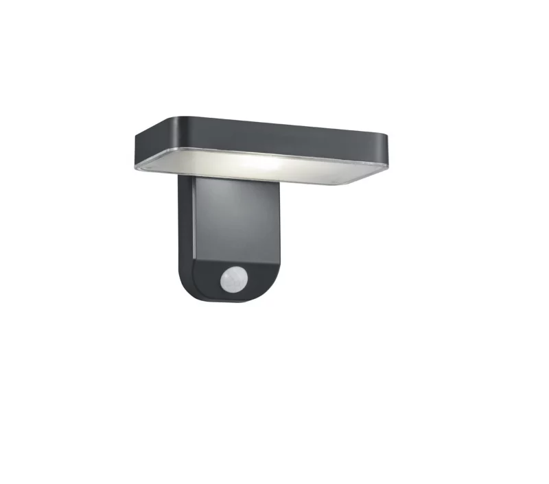 Kinkiet solarny z czujnikiem RL Esquel antracyt LED 5W 3000K 290lm IP44 wym: 12 x 18 x 18 cm tworzywo sztuczne – 1 szt.