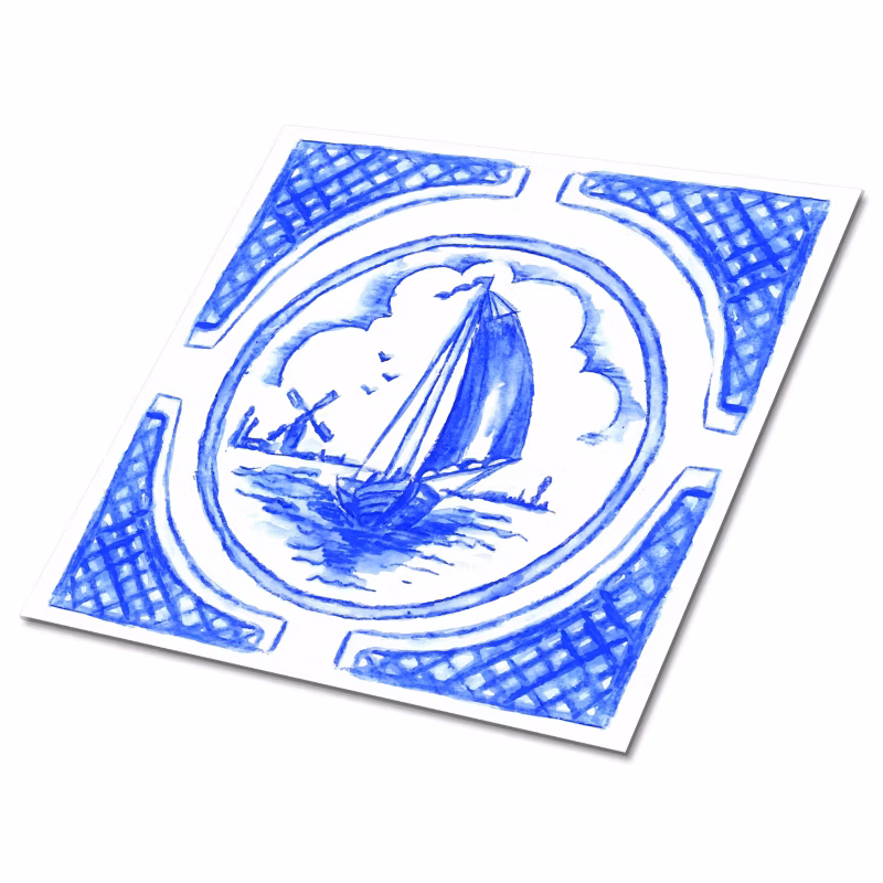 Kafelki samoprzylepne Tulup 30×30 cm Łódź Azulejo. 9 szt.