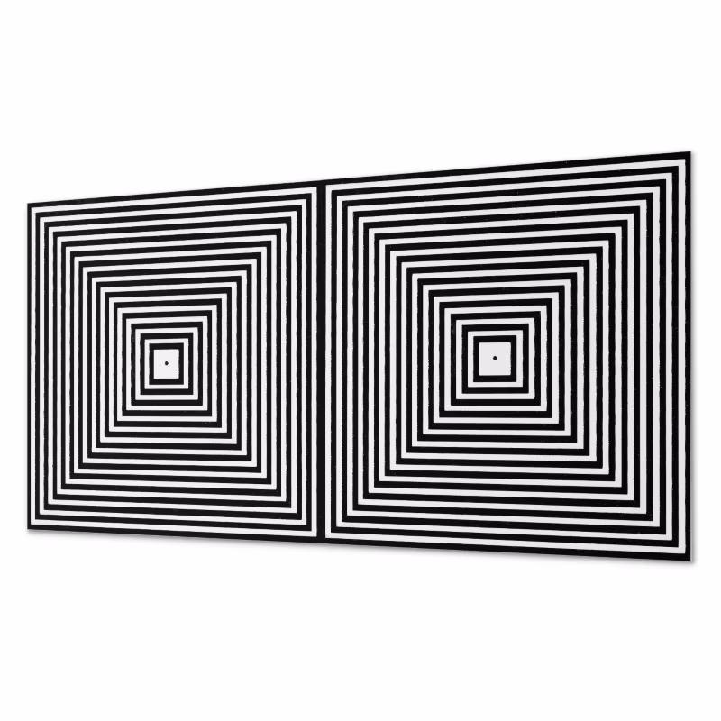 Komplet Kafelków Samoprzylepnych ArtPrintCave 40×20 cm Koncentryczne linie w kwadratach 10 szt.
