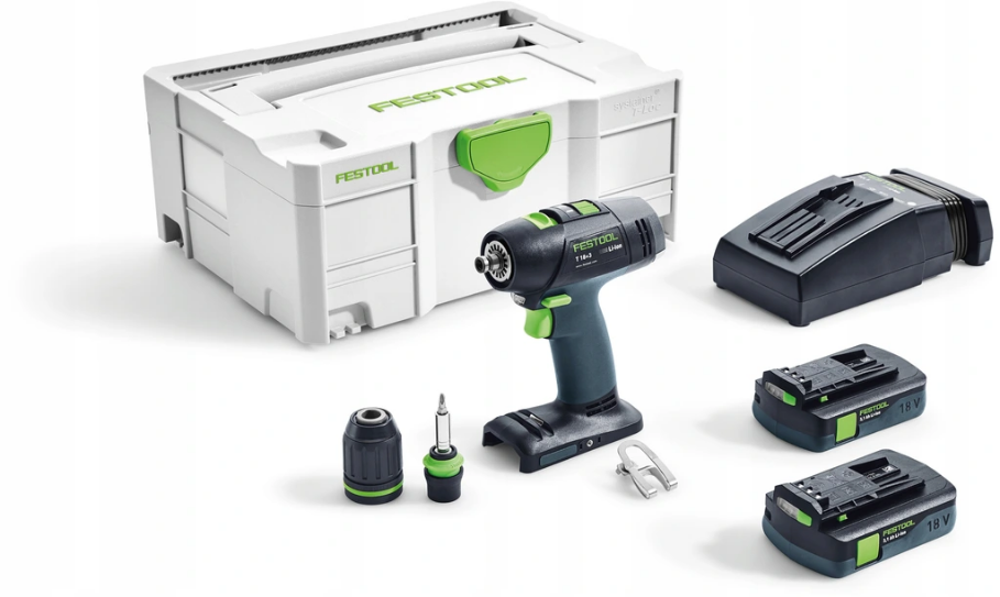 Akumulatorowa wiertarko-wkrętarka T 18+3 C 3,1-Plus 576449 FESTOOL