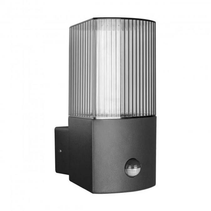 PEONIA oprawa ogrodowa z czujnikiem ruchu, E27, max. 15W, IP54, czarna,AD‑OP‑6581BE27PPR