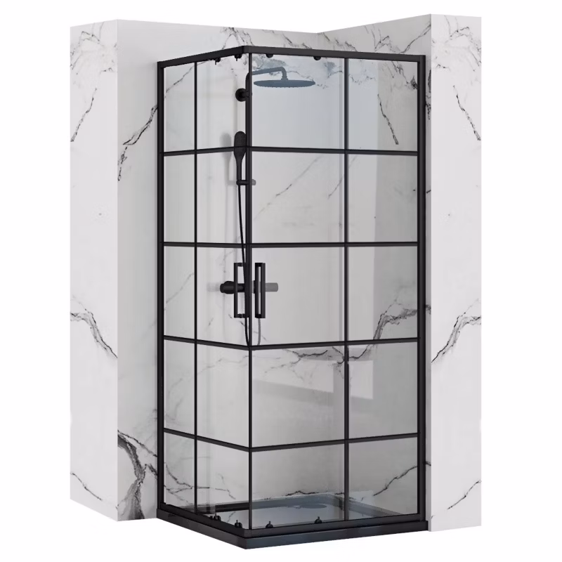 Kabina Prysznicowa Z Brodzikiem Rea CONCEPT 90×90 Czarny 90X90X190CM, brodzik savoy black 1Szt