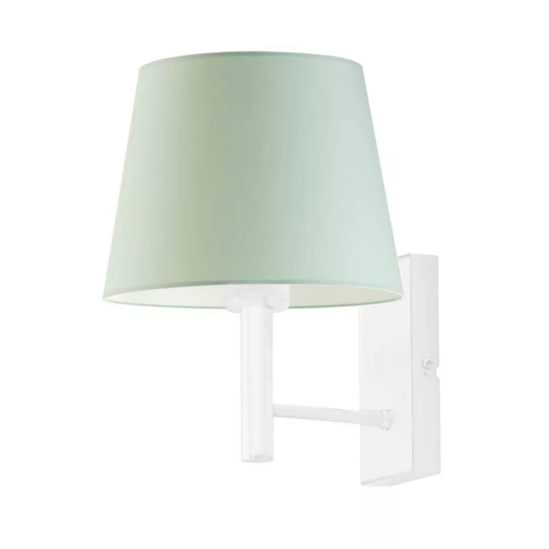 Kinkiet Volta Light Factory Grand Biały/Miętowy Abażur 1xE27 1szt.