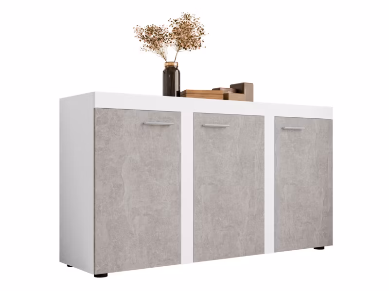 Komoda MIRJAN 24 Rumba 3F biały + beton jasny 1 szt.