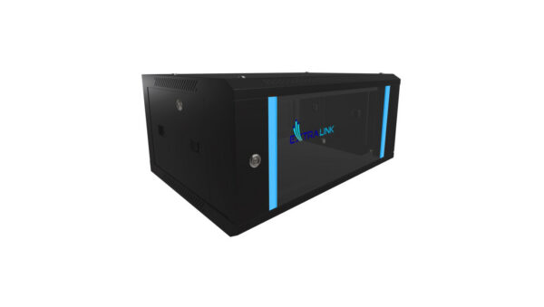 Szafa rack montowana na ścianie Extralink 4U 600×450 Czarna