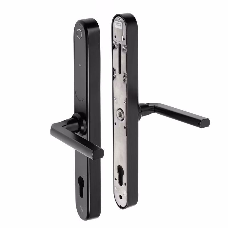 Klamka elektroniczna PSG TAPPO – czarna, rozstaw 92 mm, Bluetooth, WiFi, Smart Life (Tuya) 1 szt.