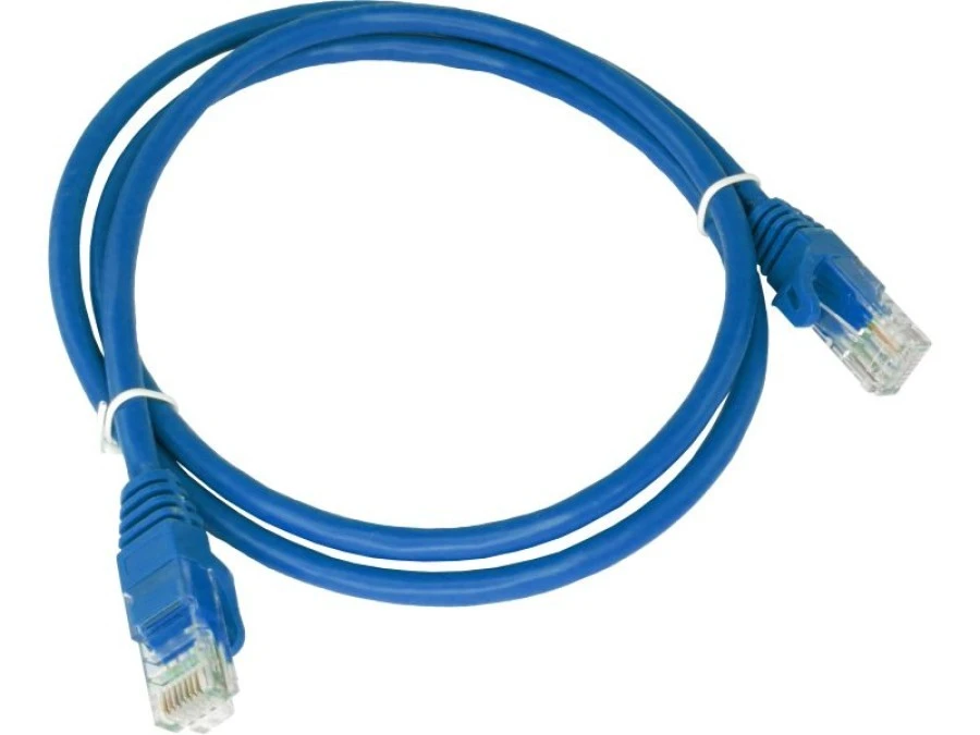 Patch‑cord U/UTP kat.6 PVC 0.25m niebieski KKU6NIE0.25