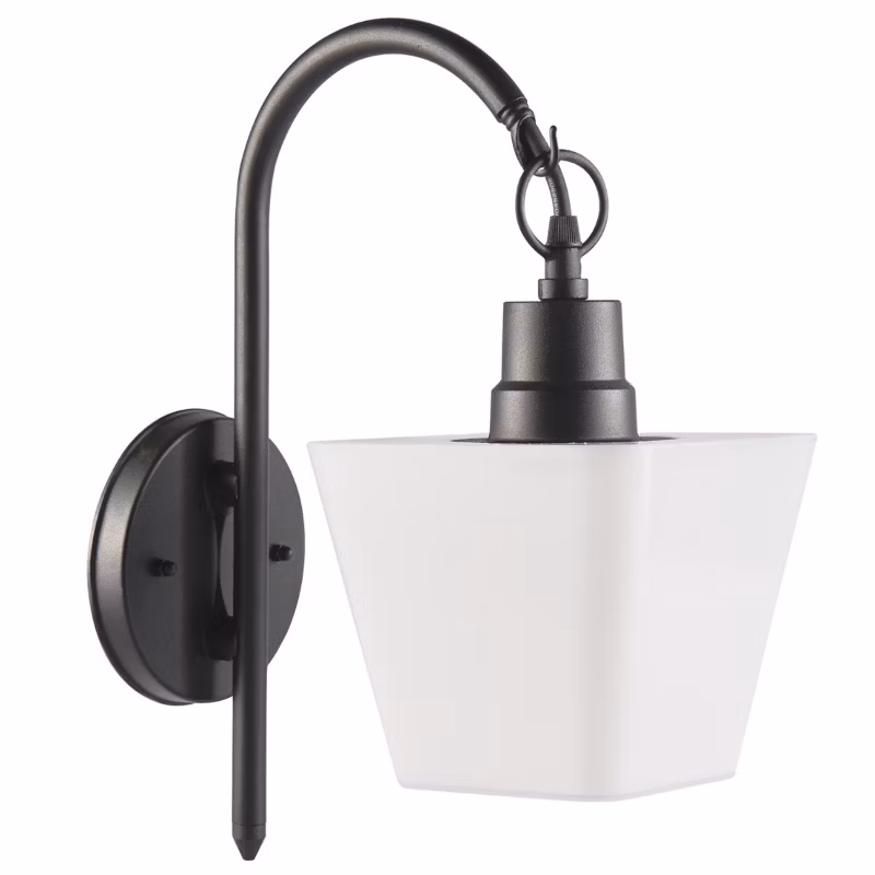Kinkiet ścienny zewnętrzny Polux Giza biało-czarny mat 1 x E27 x IP44 wym: 34 x 15 x 26,3 cm – 1 szt.