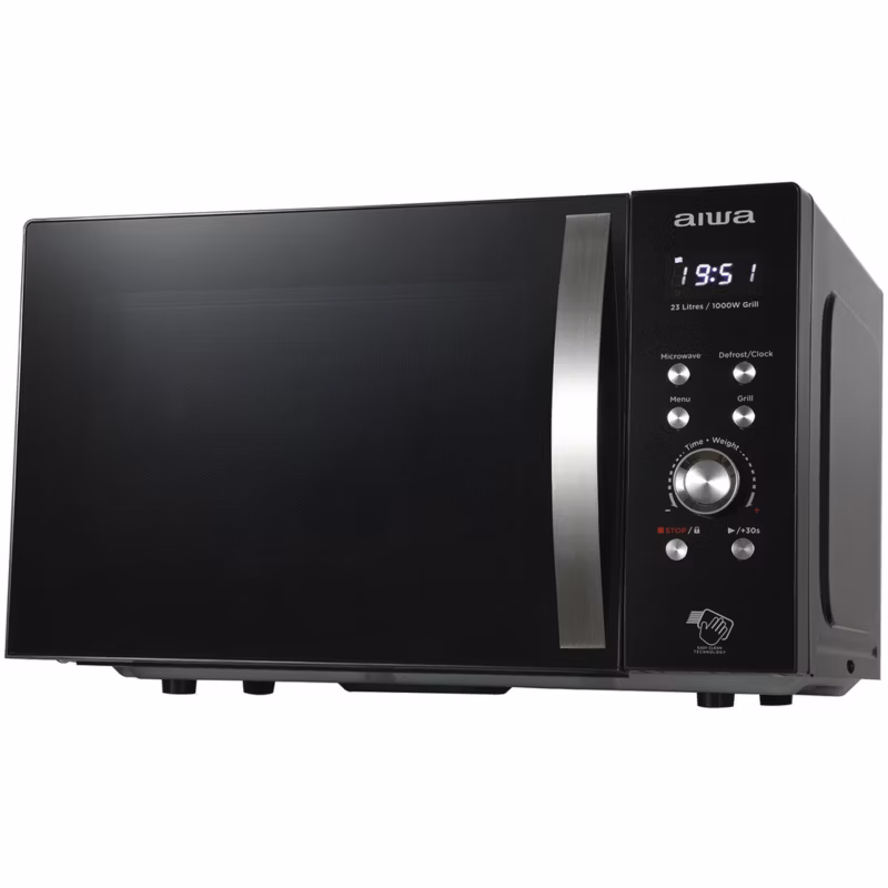Kuchenka mikrofalowa AIWA MW-230DG/BK, 23 L, 800 W, grill, czarna – 1 szt.