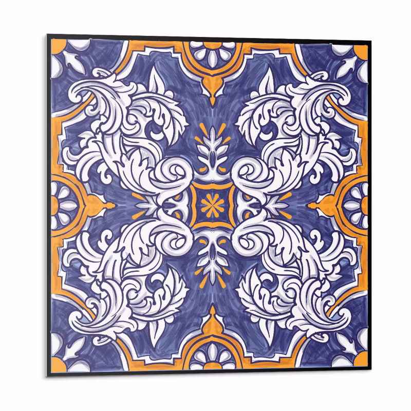 Kafelki samoprzylepne Wallfluent 50×50 cm Florystyczne wzory z detalami 4 szt.
