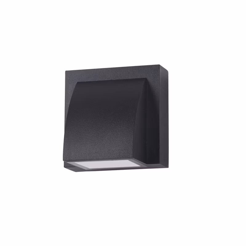 Kinkiet ścienny zewnętrzny Italux Edgar czarny LED 3W 3000K 120lm IP54 wym: 6,5 x 9 x 9 cm aluminium – 1 szt.
