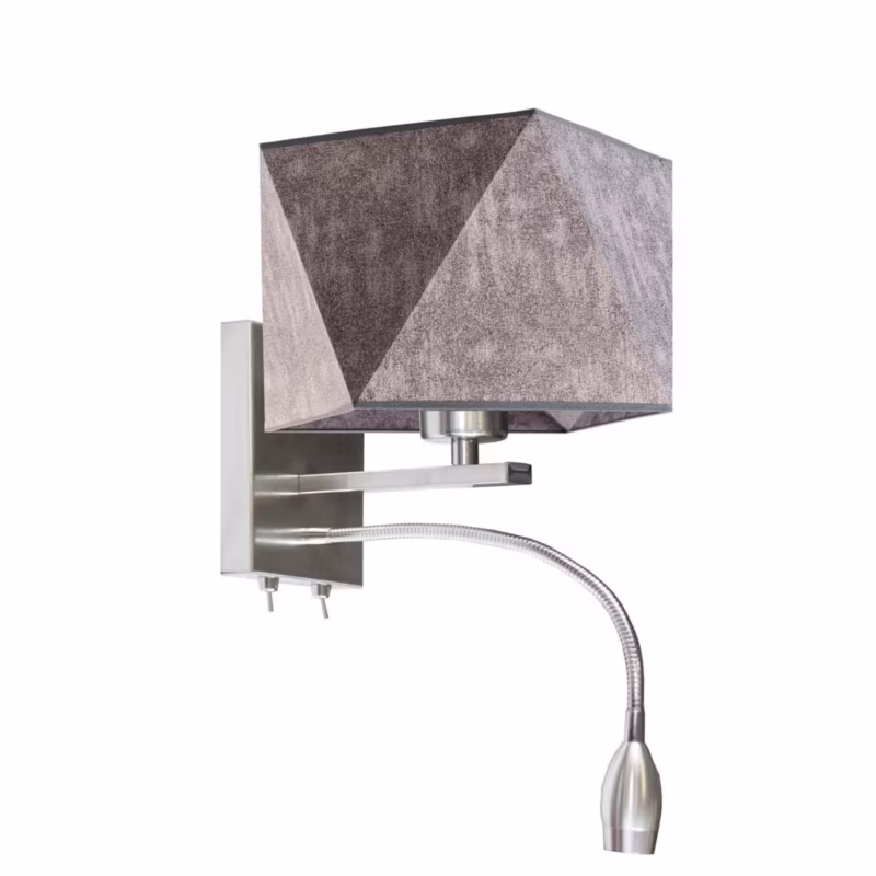 Kinkiet Volta Light Factory Moto Stal szczotkowana/Beton Abażur 1xE27 1szt. 5903628517798