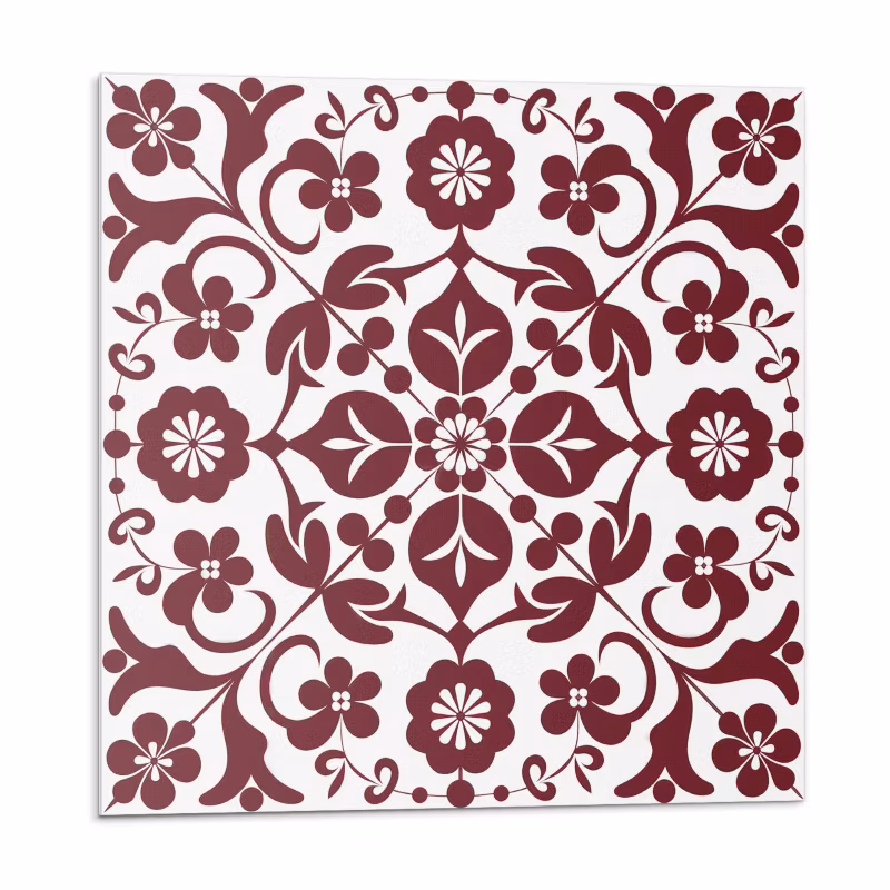 Kafelki samoprzylepne Wallfluent 20×20 cm Kwiatowy motyw z ornamentalnymi akcentami 20 szt.
