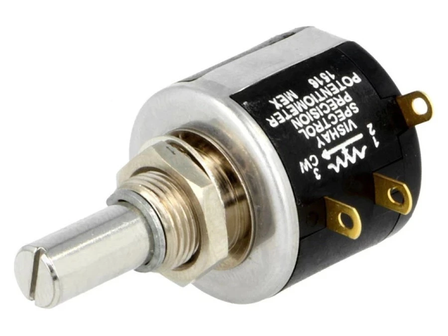 Potencjometr osiowy wieloobrotowy 2k 2W 5 6,35mm drutowy 534B1202JCB