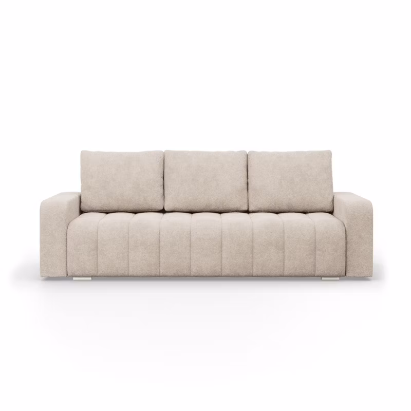 Kanapa TYLETEGOTU funkcja spania VELLUTO velvet beżowy 1 szt