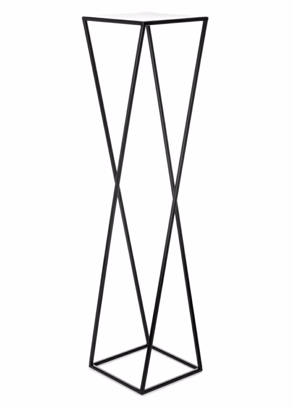Kwietnik Stojący HowHomely Metalowy Czarny 24×100 cm 5907600422155