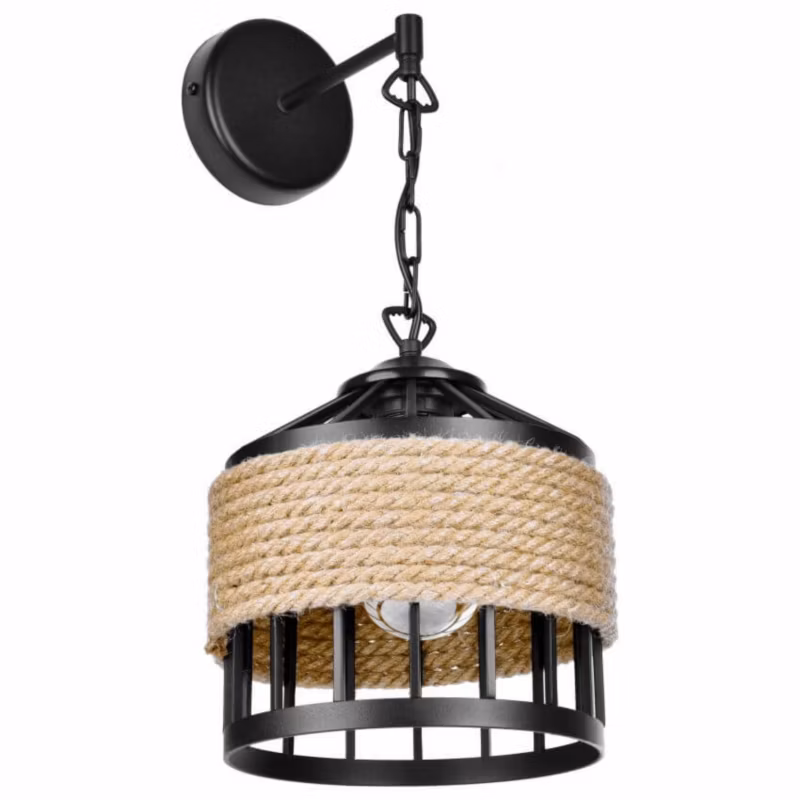 Lampa ścienna Szpak Koloseum 1 S70 kinkiet czarna rustykalna 1xE27 1szt