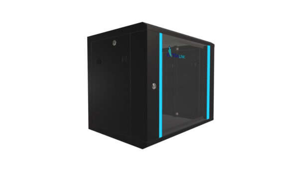 Szafa rack montowana na ścianie Extralink 9U 600×450 Czarna