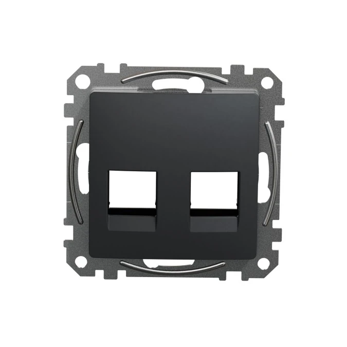Płytka centralna AMP MOL kat. 5e/6 UTP, czarny antracyt, Sedna Design i Elements SDD114444C
