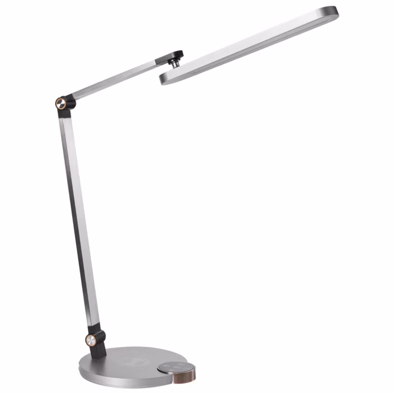 Lampa biurkowa LED Caroy Z ładowarką indukcyjną Szary 1 szt.