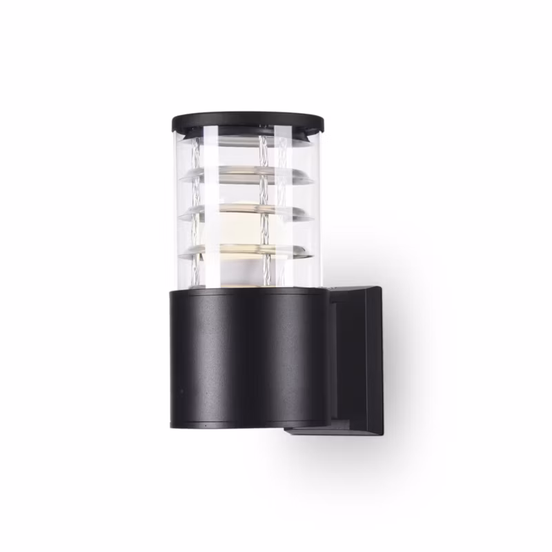Kinkiet ścienny zewnętrzny Maytoni Bronx czarno-transparentny 1 x E27 x 60W IP54 wym: 20 x 10,8 x 16,5 cm – 1 szt.