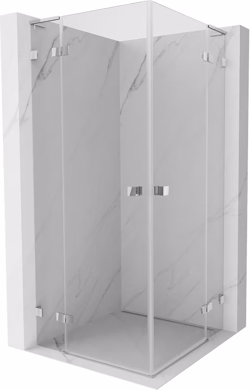 Kabina prysznicowa Mexen Lunar L Duo uchylna 105 x 105 cm transparent chrom 1 szt.