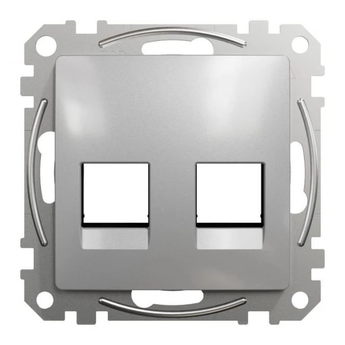Płytka centralna AMP MOL kat. 5e/6 UTP, srebrne aluminium, Sedna Design i Elements SDD113444C