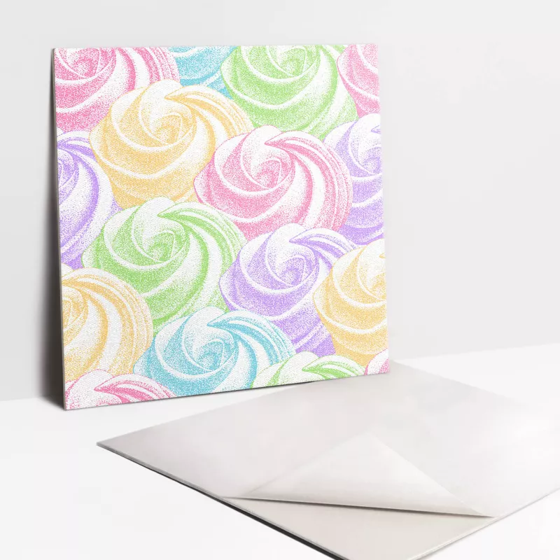 Kafelki samoprzylepne Tulup 30×30 cm Kolorowe ciasteczka 9 szt.