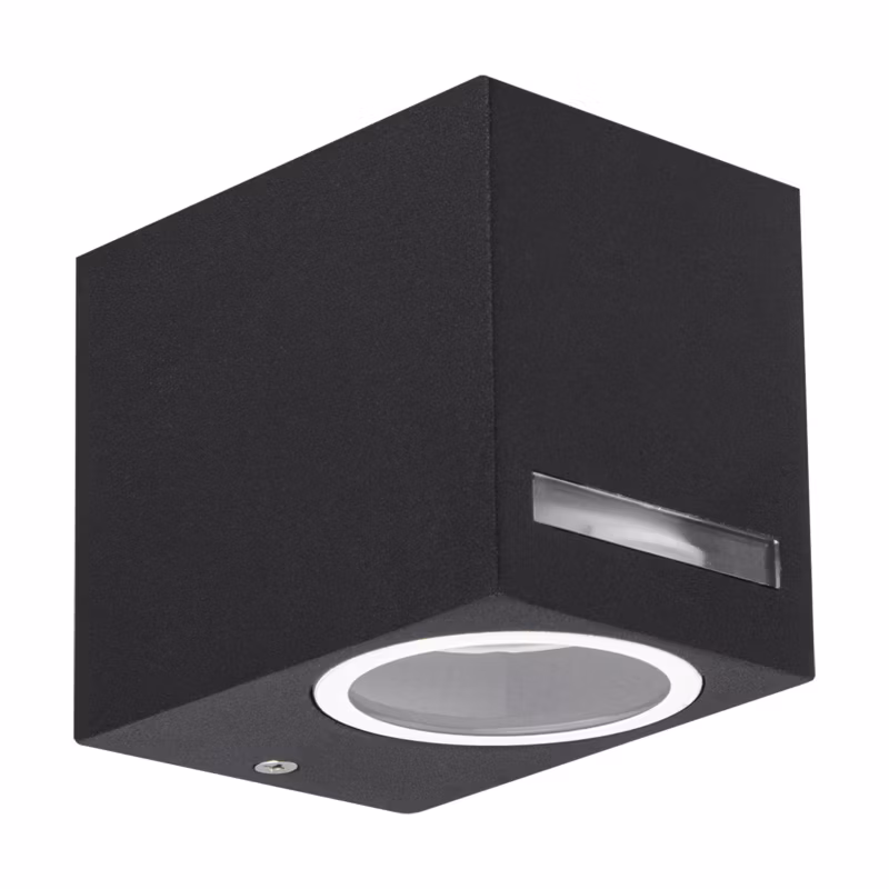 Kinkiet ścienny zewnętrzny Struhm Forest czarny prostokątny 1 x GU10 x IP54 wym: 8 x 7 x 9 cm – 1 szt.
