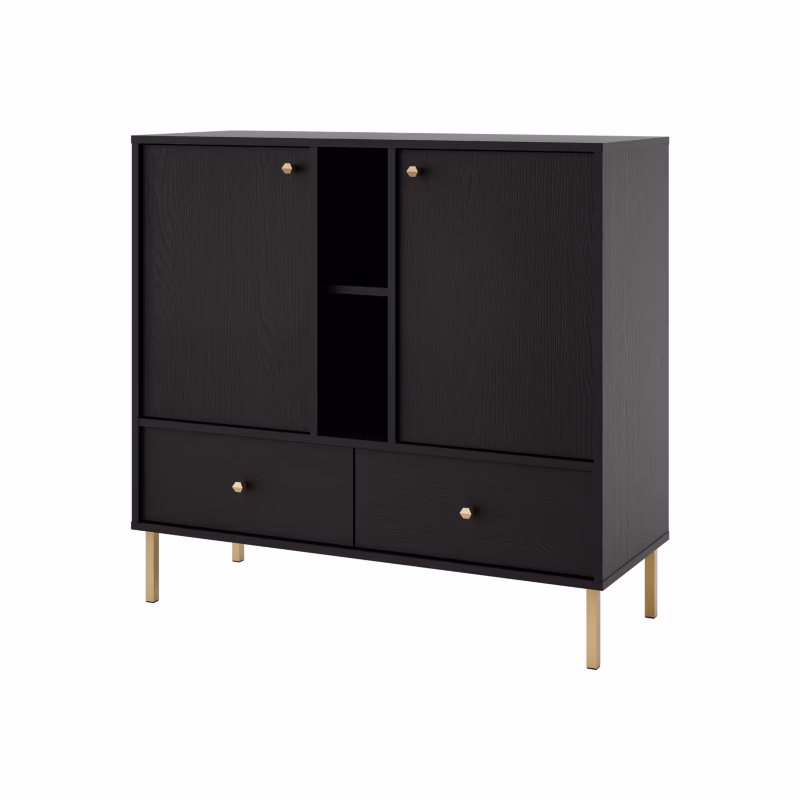 Komoda z szufladami Bonni Sakai 2 2F 2S T825 Czarny 1 szt.