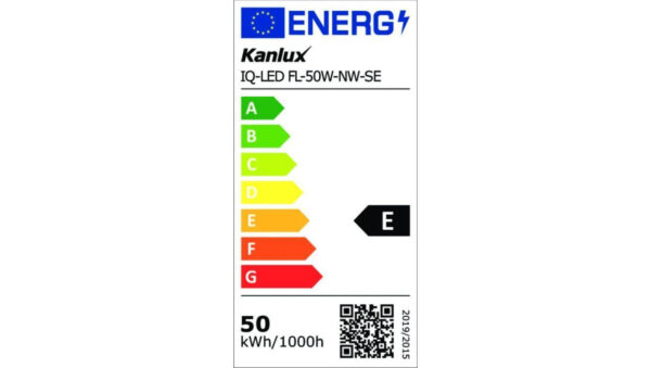 Projektor z czujnikiem IQ-LED FL-50W-NW-SE 6000lm 4000K barwa neutralna IP44 5 lat gwar. TUV czarny 33888