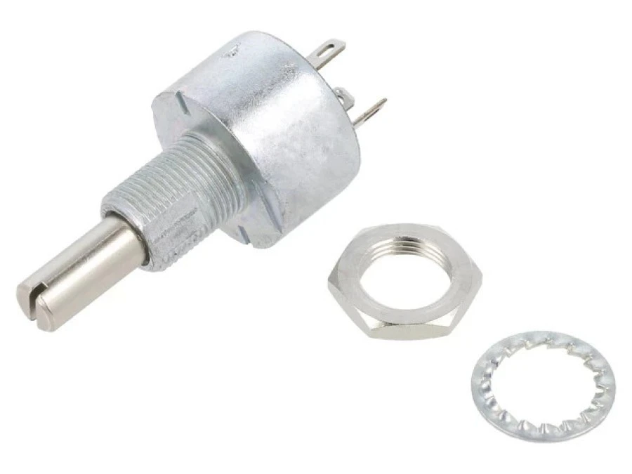 Potencjometr osiowy jednoobrotowy 47k 3W 10 6mm liniowa PE30L0FL473KAB