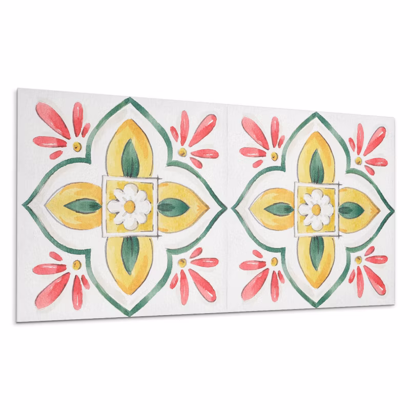 Kafelki samoprzylepne Wallfluent 60×30 cm Motyw florystyczny z ramką 6 szt.