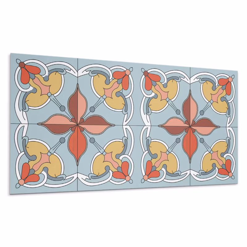 Kafelki samoprzylepne Wallfluent 60×30 cm Kwiatowy wzór z delikatnymi detalami 6 szt.