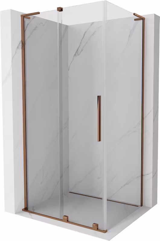 Kabina prysznicowa Mexen Velar L rozsuwana 90 x 120 cm transparent różowe złoto 1 szt.