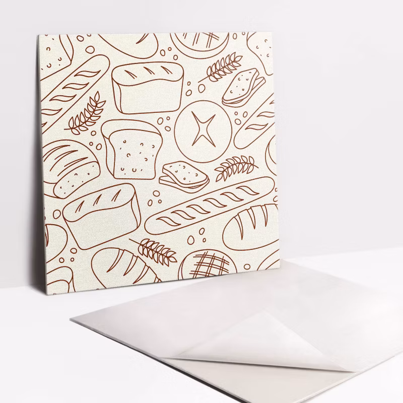 Kafelki samoprzylepne Tulup 30×30 cm Rysunkowe pieczywo 9 szt. II