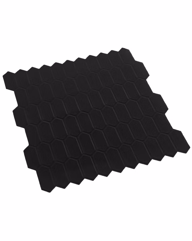 Kafelki ścienne samoprzylepne płytki Mazovia 30,5 x 30,5 cm odporne na zachlapania, geometryczne Czarne 10 szt. 5905285421715
