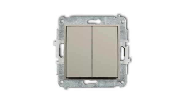 MINI Mechanizm łącznika podwójnego krzyżowego (dwa klawisze bez piktogramu) taupe 60MWP-66.1
