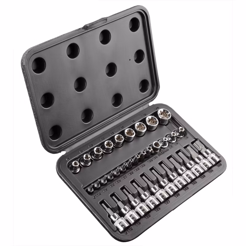 Końcówki Torx na nasadce 3/8″ NEO TOOLS E4 do E20 1 kpl.