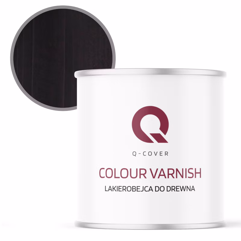 Lakierobejca do Drewna 3w1 Q-Cover Czarny Półmat 2.5L